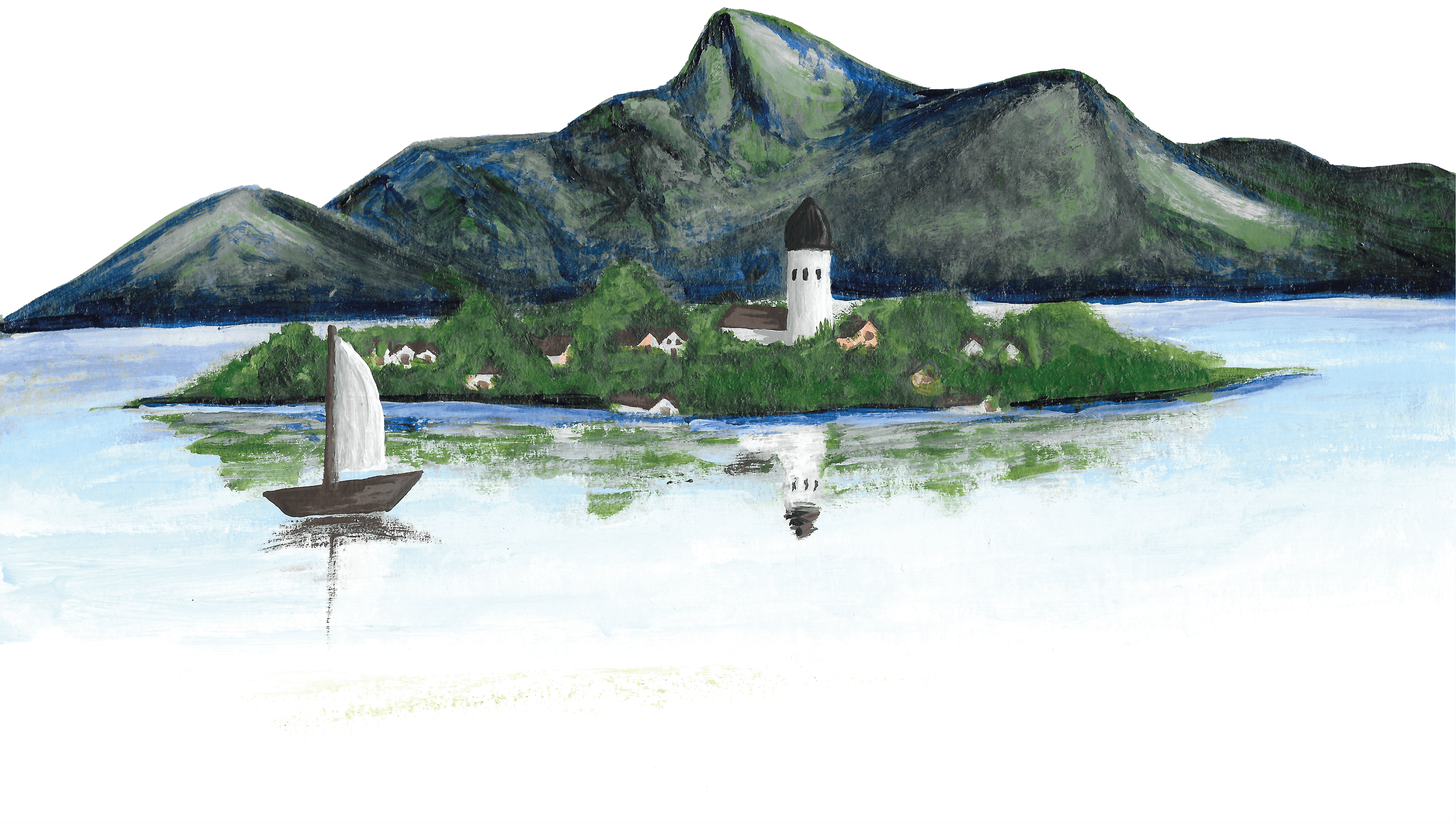 sina's zeichung vom Chiemsee